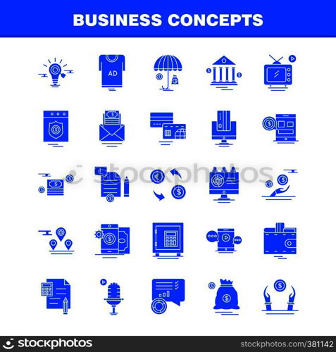 Business Concepts Solid Glyph Icons Set For Infographics, Mobile UX/UI Kit And Print Design. Include: Scale, Vector, Compass, Education, Monitor, Computer, Avatar, Share, Collection Modern Infographic Logo and Pictogram. - Vector