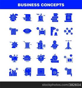 Business Concepts Solid Glyph Icons Set For Infographics, Mobile UX/UI Kit And Print Design. Include: Direction Board, Board, Direction, Right, Floppy Disk, Cloud, Collection Modern Infographic Logo and Pictogram. - Vector