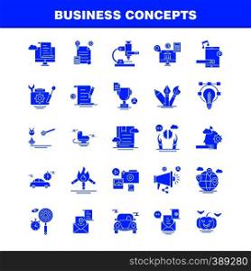 Business Concepts Solid Glyph Icons Set For Infographics, Mobile UX/UI Kit And Print Design. Include: Money Bag, Money, Dollar, Currency, Shop, Market, Money, Collection Modern Infographic Logo and Pictogram. - Vector