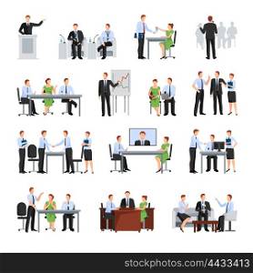 Business Conference Icons Set. Business Conference Elements Collection. Business Conference Vector Illustration. Business Conference Decorative Set. Business Conference Concept Set.Business Conference Flat Isolated Set.