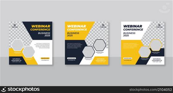 Business conference social media post template.