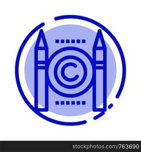 Business, Conflict, Copyright, Digital Blue Dotted Line Line Icon