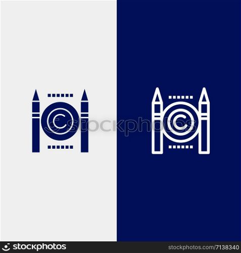 Business, Conflict, Copyright, Digital Line and Glyph Solid icon Blue banner Line and Glyph Solid icon Blue banner