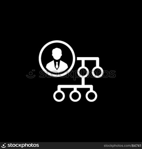 Business Connections Icon. Flat Design.. Business Connections Icon. Flat Design. Isolated Illustration