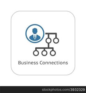 Business Connections Icon. Flat Design. Isolated Illustration.. Business Connections Icon. Flat Design.