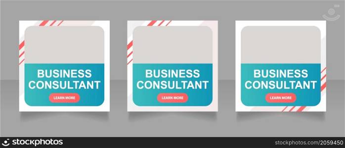 Business consultant service web banner design template. Vector flyer with text space. Advertising placard with customized copyspace. Printable poster for advertising. Arial font used. Business consultant service web banner design template