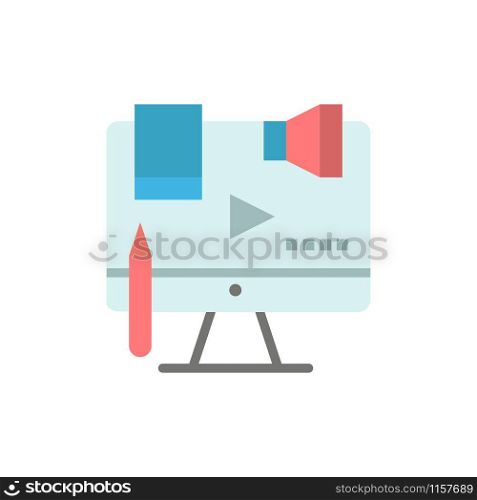 Business, Content, Copyright, Digital, Law Flat Color Icon. Vector icon banner Template