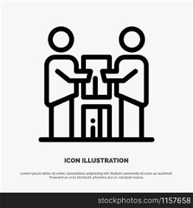Business, Cooperation, Partners, Partnership, Team Line Icon Vector