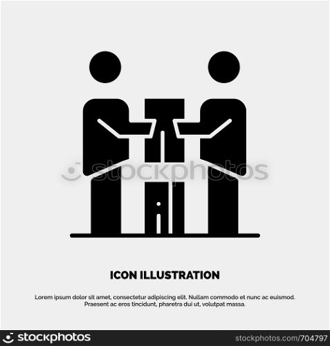 Business, Cooperation, Partners, Partnership, Team solid Glyph Icon vector