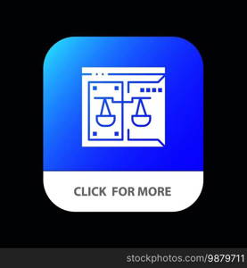 Business, Copyright, Court, Digital, Law Mobile App Button. Android and IOS Glyph Version