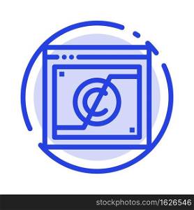 Business, Copyright, Digital, Domain, Law Blue Dotted Line Line Icon
