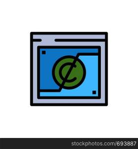 Business, Copyright, Digital, Domain, Law Flat Color Icon. Vector icon banner Template