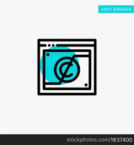Business, Copyright, Digital, Domain, Law turquoise highlight circle point Vector icon
