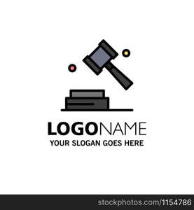 Business, Copyright, Digital, Law Business Logo Template. Flat Color