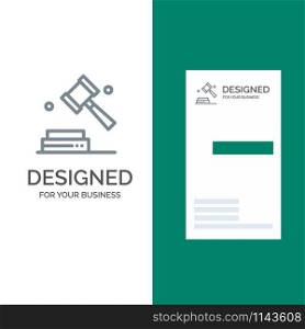 Business, Copyright, Digital, Law Grey Logo Design and Business Card Template