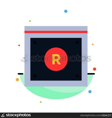 Business, Copyright, Digital, Law, Online Abstract Flat Color Icon Template