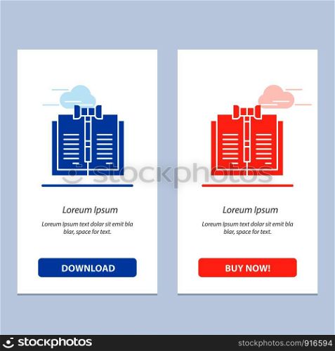 Business, Copyright, Digital, Law, Records Blue and Red Download and Buy Now web Widget Card Template
