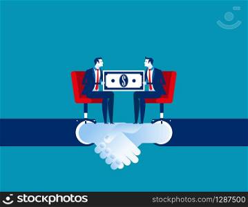Business corporate and agreement for commerce business. Concept business vector illustration. Flat business cartoon, Design character style.