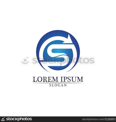 Business corporate letter S logo design vector