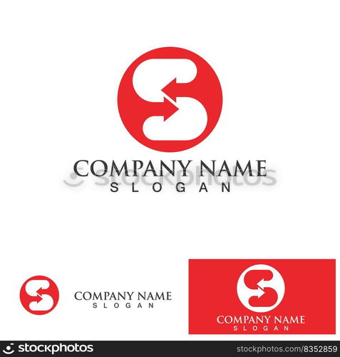 Business corporate letter S logo design vector.