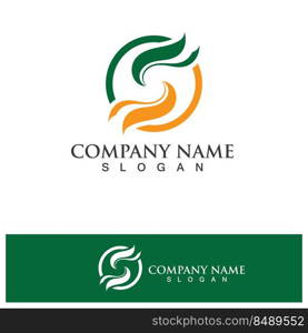 Business corporate letter S logo design vector.