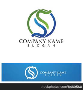 Business corporate letter S logo design vector.