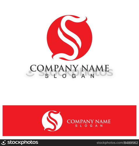 Business corporate letter S logo design vector.