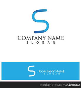 Business corporate letter S logo design vector.