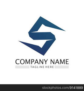 Business corporate letter S logo design vector.