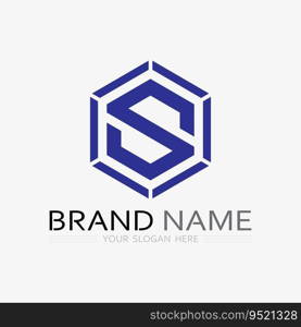 Business corporate letter S logo design vector.