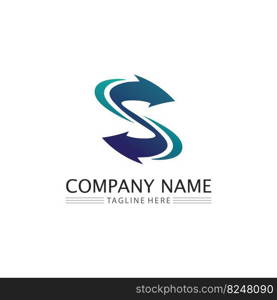 Business corporate S letter logo design vector