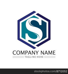 Business corporate S letter logo design vector