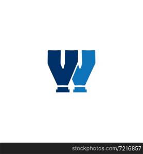 Business corporate W letter logo design vector.