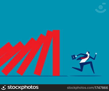 Business crisis. Concept business falling vector illustration, Stock market down and falling. Bankruptcy