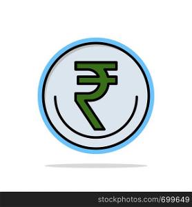 Business, Currency, Finance, Indian, Inr, Rupee, Trade Abstract Circle Background Flat color Icon