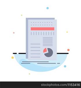 business, data, finance, report, statistics Flat Color Icon Vector