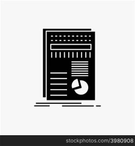 business, data, finance, report, statistics Glyph Icon. Vector isolated illustration