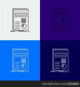 business, data, finance, report, statistics Icon Over Various Background. Line style design, designed for web and app. Eps 10 vector illustration. Vector EPS10 Abstract Template background