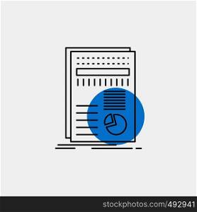 business, data, finance, report, statistics Line Icon. Vector EPS10 Abstract Template background