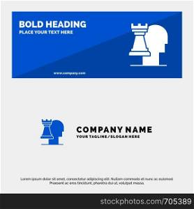 Business, Decisions, Modern, Strategic SOlid Icon Website Banner and Business Logo Template