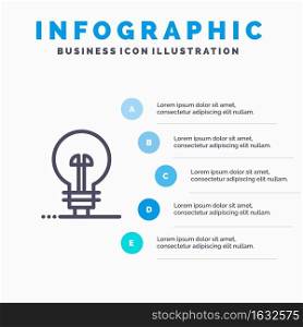 Business, Defining, Management, Product Line icon with 5 steps presentation infographics Background