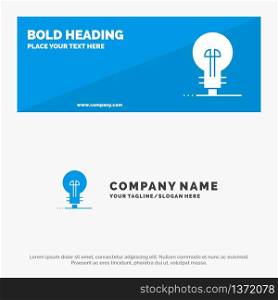 Business, Defining, Management, Product SOlid Icon Website Banner and Business Logo Template