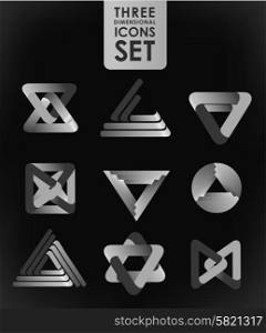 Business design elements icon set, three dimensional quality vector icon with a lot of variety ideal for business , flayer and presentation.