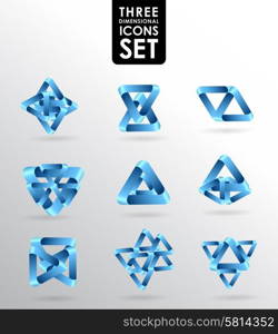 Business design elements icon set, three-dimensional quality vector icon with a lot of variety ideal for business , flayer and presentation.