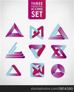 Business design elements icon set, three-dimensional quality vector icon with a lot of variety ideal for business , flayer and presentation.