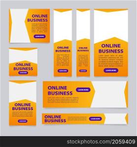 Business development course web banner design template. Vector flyer with text space. Advertising placard with customized copyspace. Promotional printable poster for advertising. Graphic layout. Business development course web banner design template