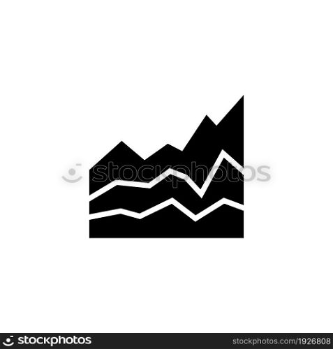 Business Diagram, Graph Chart. Flat Vector Icon illustration. Simple black symbol on white background. Business Diagram, Graph Chart sign design template for web and mobile UI element. Business Diagram, Graph Chart Flat Vector Icon