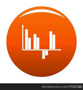 Business diagram icon. Simple illustration of diagram vector icon for any any design orange. Business diagram icon vector orange