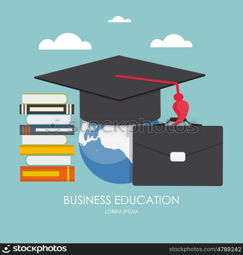 Business Education Concept. Trends and innovation in education. Vector Illustration EPS10 . Business Education Concept. Trends and innovation in education.