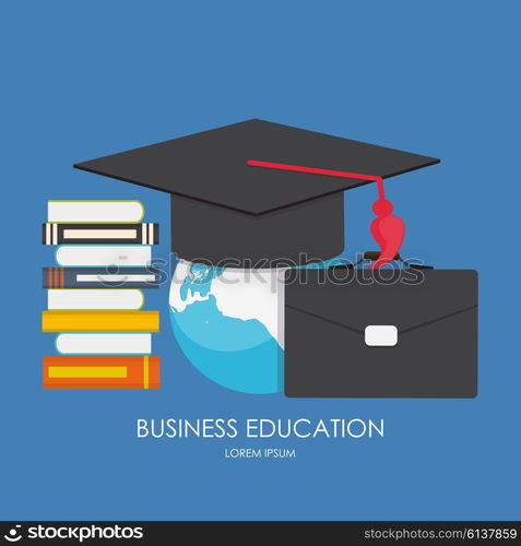 Business Education Concept. Trends and innovation in education. Vector Illustration EPS10 . Business Education Concept. Trends and innovation in education.